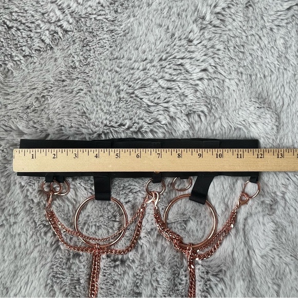 HONEY BIRDETTE MISS K Black and Rose Gold Suspender Garter Belt XS - Picture 12 of 16